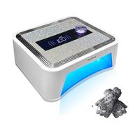 Cordless UV LED Nail Lamp, 120W Rechargeable UV Light for Gel Nails, Nail Dryer, Gel Polish Light with Rhinestones and LCD Display, Curing Lamp for Salon and Home