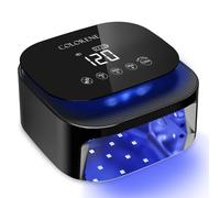 Cordless UV LED Nail Lamp, 60W Rechargeable Nail Dryer Gel Polish Light, Intelligent Auto Sensor LCD Display Nail Lamp, Portable 30 Beads Led Nail Light with 4 Timer Setting
