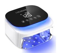 Cordless UV LED Nail Lamp, 60W Rechargeable Nail Dryer Gel Polish Light, Intelligent Auto Sensor LCD Display Nail Lamp, Portable 30 Beads Led Nail Light with 4 Timer Setting