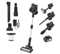 Cordless Vacuum Cleaner, 15000Pa 3-in-1 Stick Vacuum, 2 Suction Modes,Up to 65Mins Runtime, 1x Detachable Battery, Self-Standing, LED Light, for Hardwood Floors, Carpet & Pet Hair