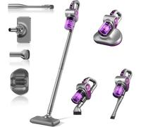 Cordless Vacuum Cleaner 15000pa, 4-in-1 Upright Handheld Stick Vacuum & Mattress Vacuum Cleaner with UV Light, Portable Lightweight Hoover Vacuum, Rechargeable Hoover Cordless for Home Car