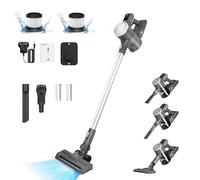 Cordless Vacuum Cleaner, 450W 25KPa Stick Vacuum Cleaner with 12000mAh Battery, Two Power Modes, Up to 35mins Runtime, Multi-cone Filtration, Handheld Vacuum for Hardwood Floor, Carpet, Pet Hair, etc.