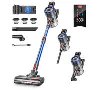 Cordless Vacuum Cleaner, 450W/38Kpa Stick Vacuum with Wall-Mounted Charging Dock Station, Smart Colour Display, Up to 55 Mins, 1.5L Dust Cup, Lightweight Vacuum for Hardwood Floor Carpet Pet Hair