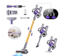 Cordless Vacuum Cleaner, 450W 40Kpa Powerful Stick Vacuum Cleaner, Up to 50Mins Rechargeable Battery, Vacuum Cleaners for Home Anti-Tangled Lightweight Handheld for Hardwood Floor, Carpets, Pet Hair