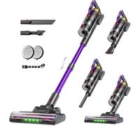 Cordless Vacuum Cleaner 48KPa/550W/65min,Stick Vacuum Cleaner with Anti-Tangle Brush for Home Use,LED Display,Powerful Self-Standing Stick Vacuum,Ultra Quiet,for Carpets,Hard Floors,and Pet Hair,UV2