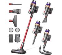 Cordless Vacuum Cleaner, 550W 45KPa,60Min Runtime, Touch Screen(Red)