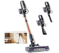 Cordless Vacuum Cleaner, 550W/45KPA/60min Self-Standing Powerful Vacuum with LED Stylish Display,V-shaped Anti-Tangle Vacuum Cleaner with Rechargeable Battery for Hard Floors, Carpets, Cars & Pet Hair