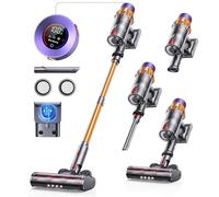 Cordless Vacuum Cleaner, 550W 45KPA 60Mins Cordless Stick Vacuum Cleaner With Touch Screen, Self-Standing,Wall Mount Charging, Handheld Vacuum Cleaners for Home/Pet Hair/Carpets/Hard Floors(X7A)
