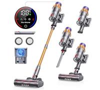Cordless Vacuum Cleaner, 550W/45Kpa, Max 60 Mins Runtime, Wall-mounted Charging, Self-Standing, vacuum cleaner with Touch Screen, stick vacuum for Home, 2025 Latest Motor, SunSare X7A