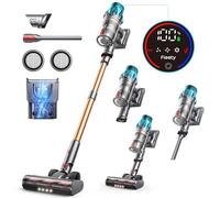 Cordless Vacuum Cleaner 550W/45Kpa, Stick Vacuum with 60 Mins Max Runtime, Wall-Mount Charging, Self-Standing Vacuum Cleaner with Touch Display, 6-in-1Handheld Vacuum for Carpet/Hard Floor/Pet Hair