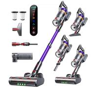 Cordless Vacuum Cleaner, 550W 45KPA Stick Vacuum with Touch Screen, Up to 60 Mins Runtime, Cordless Powerful Vacuum with Rechargeable Wall Mount, Lightweight Vacuums for Hardwood Floor Carpet Pet Hair