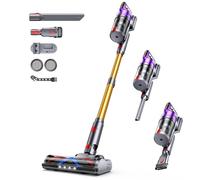 Cordless Vacuum Cleaner, 55KPa/680W Stick Vacuum with Smart Display Up to 75 Mins Runtime, Anti-Tangled handheld Vacuum Cleaner Self-Standing, Rechargeable Battery, for Carpet, Hard Floor and Pet Hair