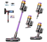 Cordless Vacuum Cleaner, 580W 48KPA 70 Mins Vacuum Cleaners for Home, Self-Standing Cordless Vacuum with Charging Dock Station, LED Display, Upgraded Anti-Tangle Stick Vacuum for Pet Hair/Carpet/Floor