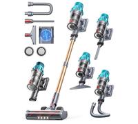 Cordless Vacuum Cleaner 60 Mins/550W/45Kpa, Vacuum Cleaners for Home with Touch Display, Lightweight Stick Vacuum Cleaner; Anti-Hair Wrap Technology, Wall Mount Charging Vacuum for Carpet/Pet Hair