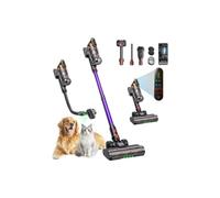 Cordless Vacuum Cleaner, 650W 55KPa Stick Vacuum with Touch Screen Auto Mode, 70 Mins Runtime Lightweight Home Vacuum Cleaner for Pet Hair Carpet Hard Floor, Wall Charging, 1M Hose, Fragrance, UK Plug