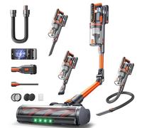 Cordless Vacuum Cleaner, 65Mins 600W 50KPA Cordless Stick Vacuum with Touch Screen AUTO-Mode, 180° Foldable Wand &1M Hose, Wall-Charging, Fragrance Release, Powerful Vacuum for Floors/Carpets/Pet Hair
