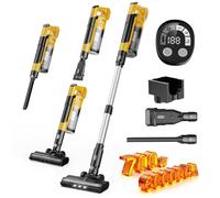 Cordless Vacuum Cleaner Compatible with Dewalt 20V Battery, 60KPa/700W/Stick Vacuum for Home with Touch Screen, 70 Mins Run-Time, Lightweight Handheld Vacuum for Pet Hair/Carpet/Floor(No Battery)