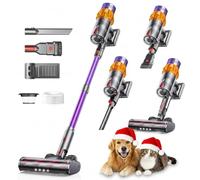 Cordless Vacuum Cleaner Powerful 48Kpa/580W/60Min-Rechargeable Wall-Mounted/1.4L stick Vacuum Cleaners for Home, Anti-Tangle Self-Standing with Touch Screen, Vacuum for Pet hair /Floor/Carpet/Car
