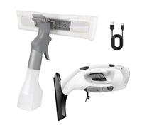 Cordless Vacuum Cleaner, Rechargeable Window Vac Cleaner with 300ML Spray Bottle, IPX4 Waterproof, Streak-Free Cleaning, 60Mins Working Time, USB Charger