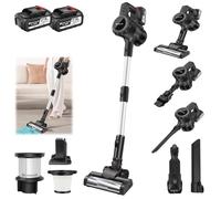 Cordless Vacuum Cleaner with Anti Hair Wrap, Powerful Up to 70 Mins, Easy-Clean Dust Cup, Lightweight Handheld Vacuum with Over 99.9% Filtration Performance for Hardwood Floor Car Pet Hair, Black