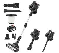 Cordless Vacuum Cleaner with Wall Mount, Cordless Stick Vacuum Cleaner with 3.0Ah Battery, 65 Mins Run-Time, 140W 15KPa Suction, HEPA Filter, LED Light, Handheld Vacuum Cleaner for Stairs Car Pet Hair