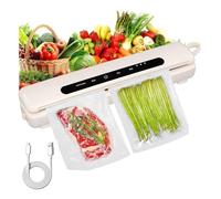 Cordless Vacuum Food Sealer Machine Rechargeable, Dry/Wet Modes, Empacadora Al Vacío De Alimentos with 10 Vacuum Bags Kitchen Vacuum Sealer for Home Kitchen Use,white