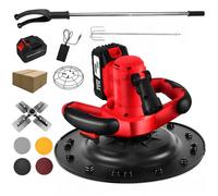 Cordless Wall Smoothing Polisher, 6-Speed Electric Concrete Trowel with Mixing Rod, Blades & Guard, 13000mAh for Wall & Mortar Construction