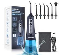 Cordless Water Dental Flosser Teeth Cleaner, INSMART Professional 300ML Tank DIY Mode Rechargeable Dental Oral Irrigator for Home and Travel, IPX7 Waterproof 6 Modes Irrigate Oral Care (Multicolor)