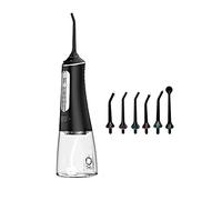 Cordless Water Flosser Dental Irrigator with DIY Mode 300ml Tank IPX7 Waterproof Portable USB Rechargeable Cleaner for Travel Home Office 6pcs Jet Tips