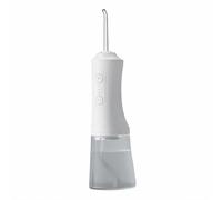 Cordless Water Flosser for Teeth - Portable Oral Irrigator with 300ml Detachable Water Tank & 4 Replacement Jet Tips - IPX7 Waterproof, 3 Cleaning Modes & USB Rechargeable for Home and Travel (White)