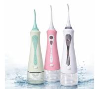 Cordless Water Flosser Oral Irrigator, USB Rechargeable Dental Flossing Jet with 3 Modes, 230ml Detachable Tank, IPX7 Waterproof, 360° Rotating Nozzle, Portable Teeth Cleaner for Braces & Gum Care
