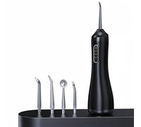 Cordless Water Flosser, Professional Cordless Water Flosser for Teeth, 330ML Rechargeable Dental Flosser, IPX7 Waterproof, 4 Tips, 3 Modes, Black