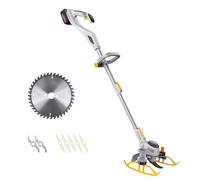 Cordless Weed Wacker, Weed Cutter With Blades, Electric Grass Trimmer, Two 4.0Ah Rechargeable Battery, 3 Types Blades, Easy To Use, For Patio, Lawn Garden 21B