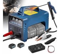 Cordless Welding Machine, 160A Battery Powered IGBT Inverter Stick Welder with Hot Start, Arc Force, Anti-Stick Features, Includes 2 Batteries, Portable Design