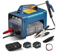 Cordless Welding Machine with LED Display, 160A MMA ARC Inverter Welder, Includes 2 x 6000mAh Batteries, Portable Digital IGBT Stick Welding Equipment