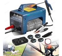 Cordless Welding Machine with LED Display, Portable IGBT Inverter for Stick and Flux Core Welding, Includes Battery for On-the-Go Use