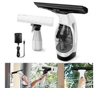 Cordless Window Vac Cleaner Condensation Vacuum Rechargeable Streak-Free Window Washer with 300ml Spray Bottle, 280mm Soft Squeegee Head and 240mm Microfibre Cloth