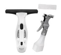 Cordless Window Vac Cleaner with Rechargeable Battery, 60min Battery Running Time, 280 mm Suction Nozzle, Spray Bottle with Microfibre Cloth Cleaning Condensation Double Glazed Glass Window Cleaning