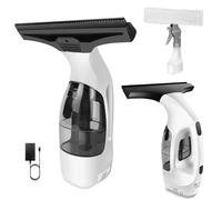 Cordless Window Vac with 2000pa, Efficiently Streak-Free Cleaning, Running Time: 50-60 min, 3.8V Electric Window Vacuum Cleaner with Rechargeable 3500mAh Battery,150ml Removable Water Tank
