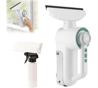 Cordless Window Vacuum, 1500Pa Electric Squeegee, 150ml | 3000mAh battery with 30-min runtime, 1500Pa suction for streak-free glass.