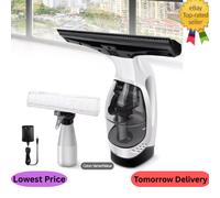 Cordless Window Vacuum Cleaner 300ml Tank Vac Rechargeable Glass Mirror Squeegee