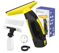 Cordless Window Vacuum Squeegee, Window Vac with Detachable Water Tank and Strong Suction, Electric Window Cleaning Tool for Shower Wall, Mirror, Glass, Car Windshield, Countertop, Tile