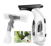 Cordless Window Vacuum with 3500mAh Battery, Rechargeable Window Vac 60Min Running Tim, 28cm Blade Power Vacuum Cleaner Set, 300ml Water Tank Streak-Free Glass Cleaner Cordless Washer