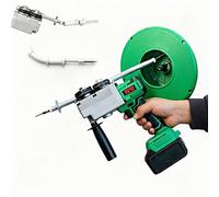 Cordless Wire Stringing Machine, Automatic Cable Puller Tool with Adjustable Speed, 0-550Nm Torque Electrician Pipe Threader for Wall Wiring, Includes 98ft Plastic Steel Lead Line