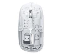 Cordless Wireless Mouse, Clear Laptop Accessory, 2.4GHz Rechargeable Mouse with Smooth Tracking, Compact Material Build, Computer Gear with Ergonomic Style, Home Use for Office and Apartment