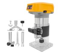 Cordless Wood Router Trimmer Compatible with DeWalt 18V 600W brushless Motor,LED Work Light,and 6.35mm Quick-Release Collet. for one-Handed Operation Woodworking＆DIY Application(Battery not Included)