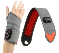 Cordless Wrist Hand Heating Pad Massage,Red Light Therapy for Wrist, Rechargeable Heated Wrist Brace for Hand Pain Relief Red Light Heating Pad for Women and Men Wrist, Hand, Arm, Leg, Ankle (Gray)