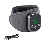 Cordless Wrist Heating Pad, Heated Wrist Brace 5 Heat Levels & 3 Vibration Modes, Portable Breathable Wear-Resistant Heating Pad for Elbow, Ankle, Work, Travel (Ambidextrous, Single)