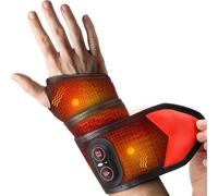 Cordless Wrist Heating Pad, Heated Wrist Support with Vibration Massage, Elbow Wrist Ankle Pad with 3 Ways Vibration Modes Red Light