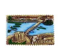 Cordoba Spain Refrigerator Magnet Travel Souvenir Fridge Decoration 3D Magnetic Sticker Hand Painted Craft Collection